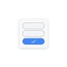 Smart Forms logo, a rounded form with two fields and a blue checkmark button