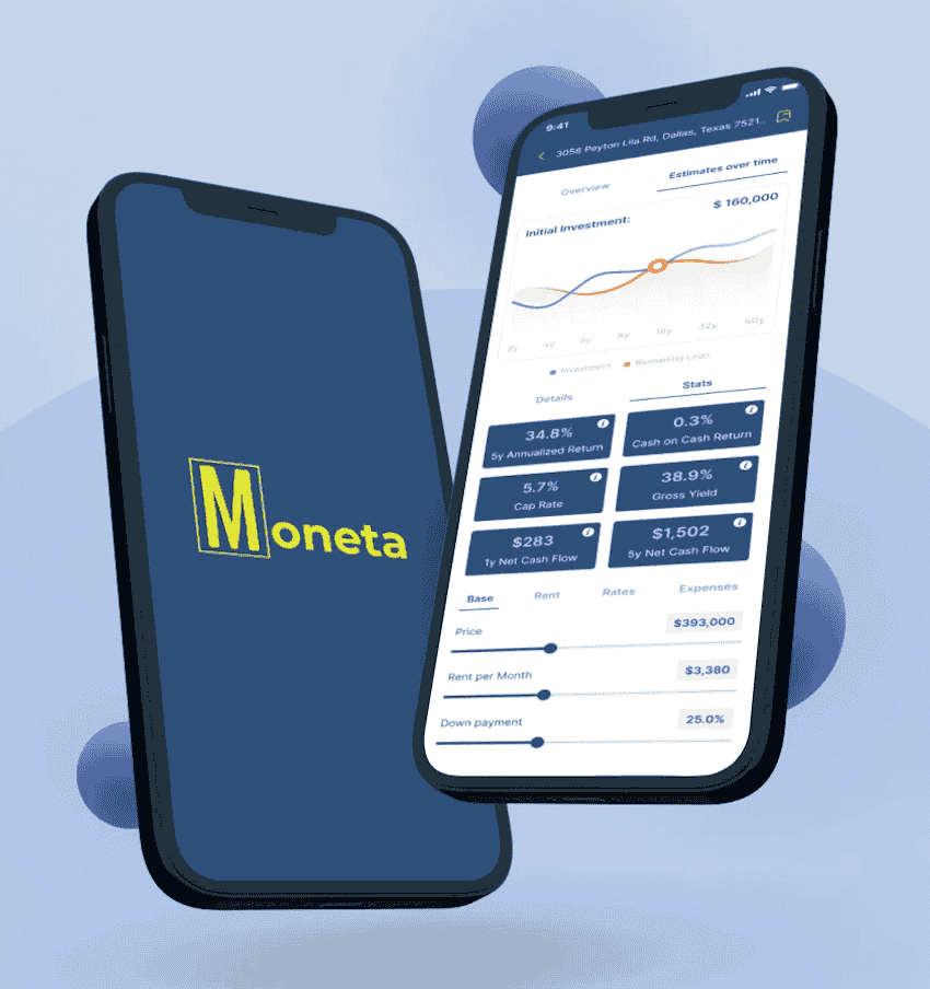 Demo Moneta product screenshot standing in for App Store Connect proceeds